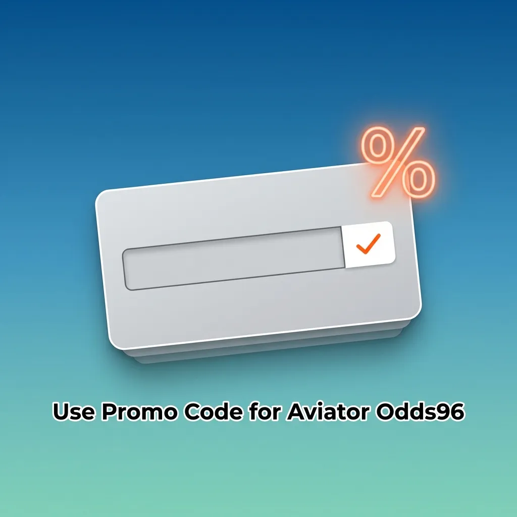 Person entering promo code on Aviator Odds96 signup screen to unlock bonus offers and free bets